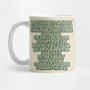 Jazz Legends in Type: The Jazz Guitarists Mug